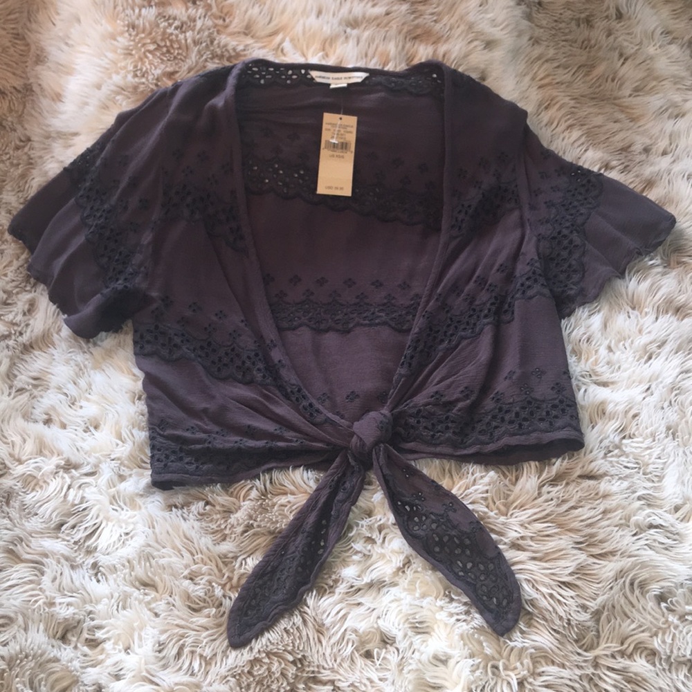 American Eagle Eyelet Crop Top